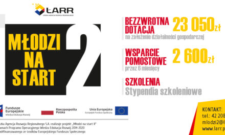 Młodzi Na Start 2- nowy projekt dotacyjny dla mieszkańców subregionu sieradzkiego