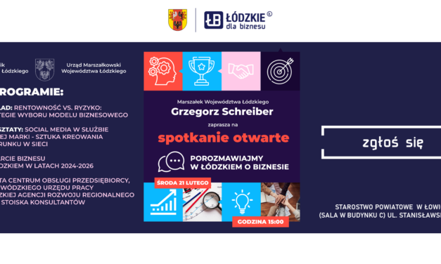 Spotkanie „Porozmawiajmy W Łódzkiem – O Biznesie” – Łowicz 21.02.2024